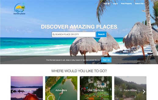 travel portal website development