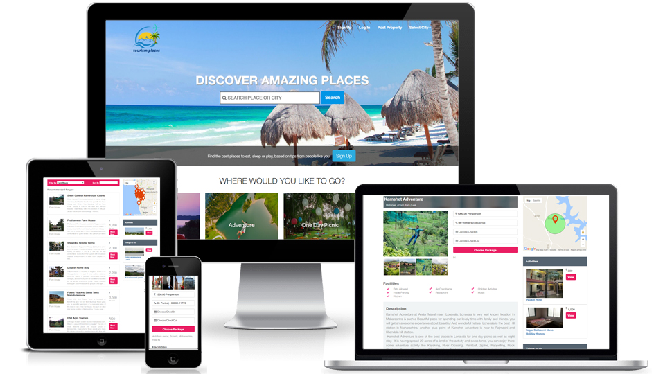 travel portal website development